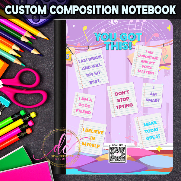 Custom Composition Notebook (Read Description)